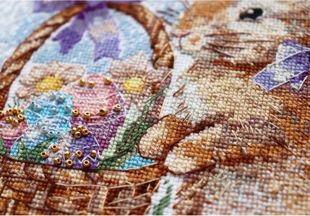 Counted Cross Stitch Kit Easter bunny DIY Abris Art