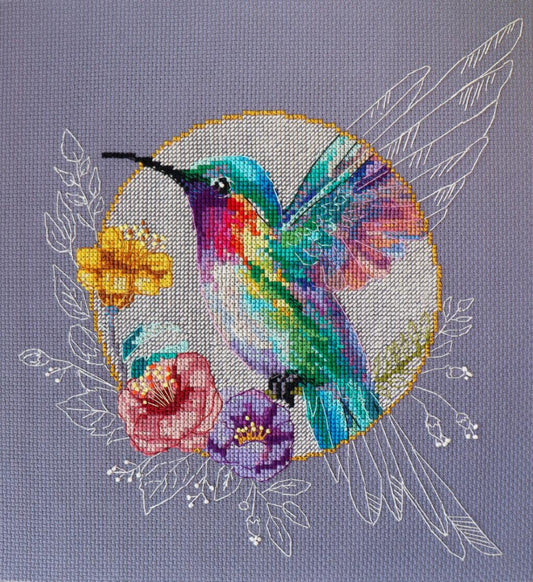 Counted Cross Stitch Kit Bird of paradise DIY Abris Art