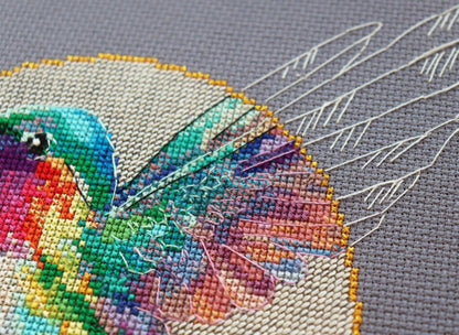 Counted Cross Stitch Kit "Bird of paradise" DIY by Abris Art