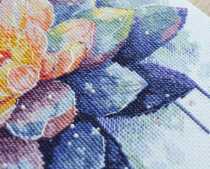 Counted Cross Stitch Kit "Shining Lotus" DIY by Abris Art