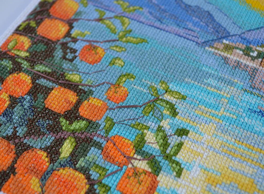 Counted Cross Stitch Kit The sun of Sicily DIY Abris Art