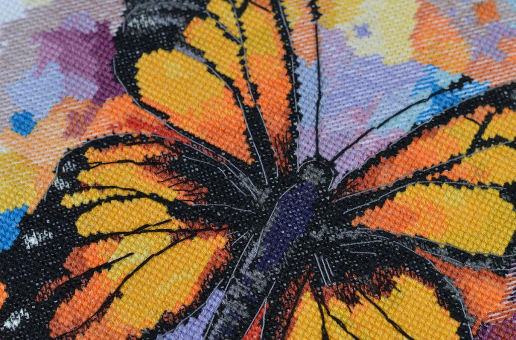 Counted Cross Stitch Kit Butterfly DIY Abris Art