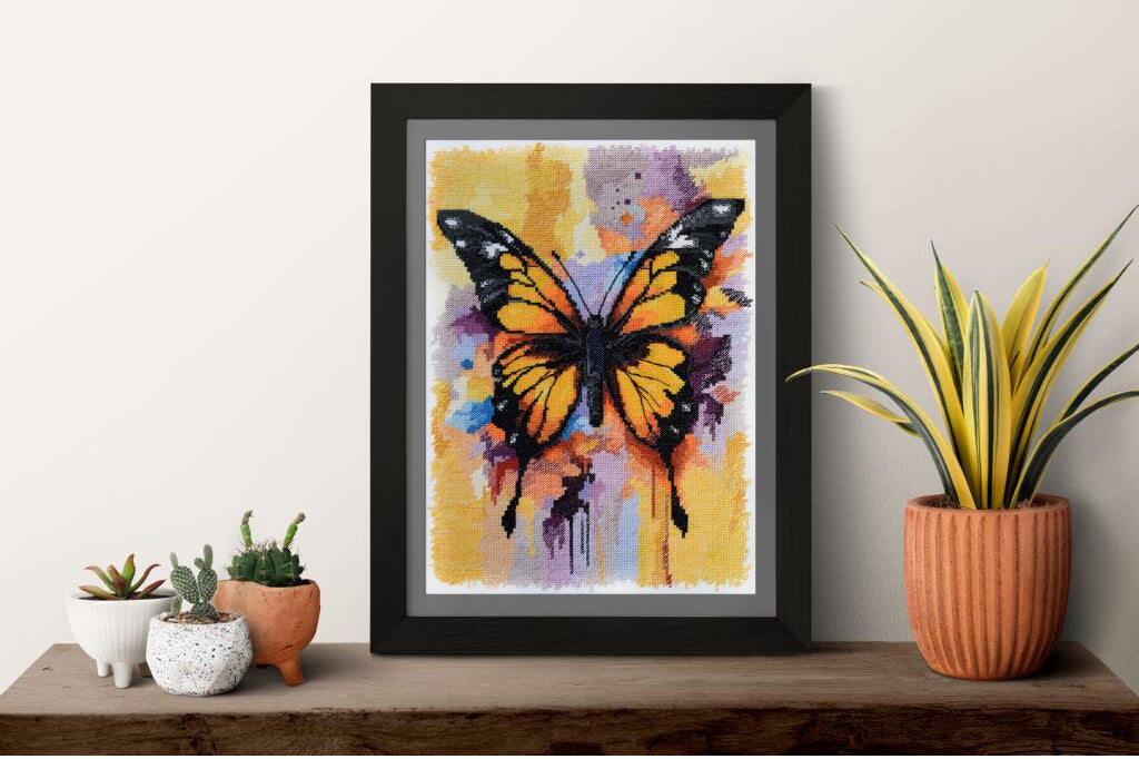Counted Cross Stitch Kit "Butterfly" DIY by Abris Art