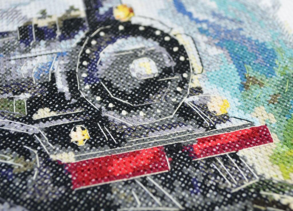 Counted Cross Stitch Kit Train Eastern Express DIY Abris Art