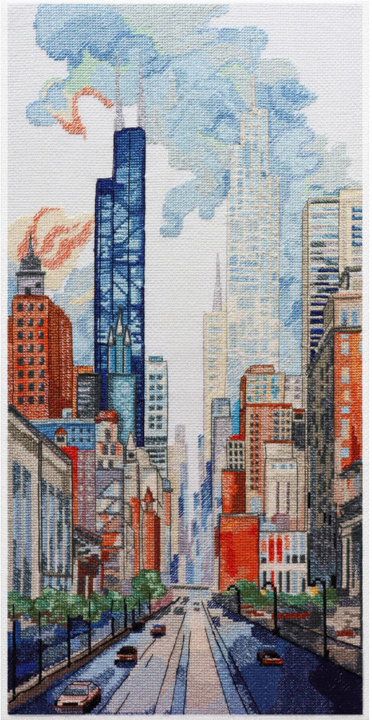 Counted Cross Stitch Kit Big city DIY Abris Art