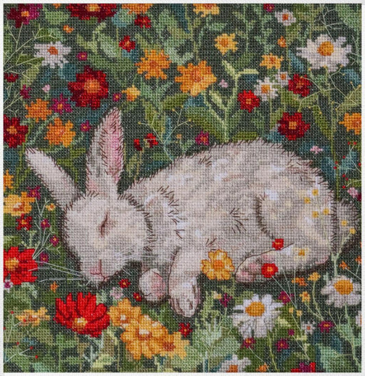 Counted Cross Stitch Kit Bunny DIY Abris Art