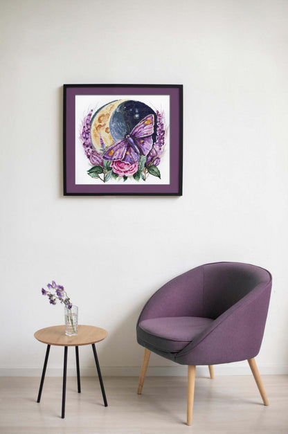 Counted Cross Stitch Kit "Butterfly" DIY by Abris Art