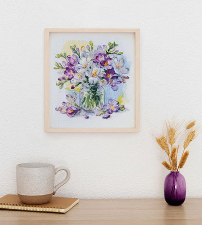Counted Cross Stitch Kit "First Bouquet" DIY by Abris Art