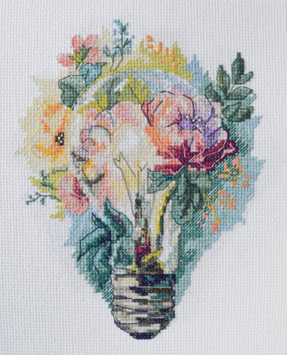 Counted Cross Stitch Kit "Bright flowers" DIY by Abris Art