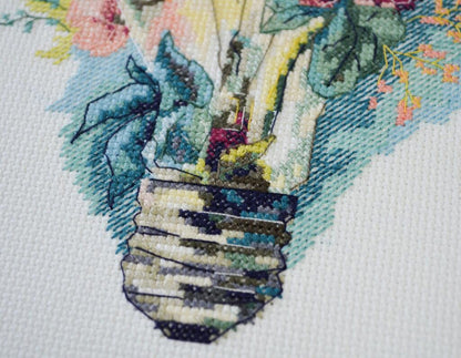 Counted Cross Stitch Kit "Bright flowers" DIY by Abris Art