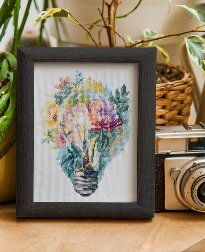 Counted Cross Stitch Kit "Bright flowers" DIY by Abris Art