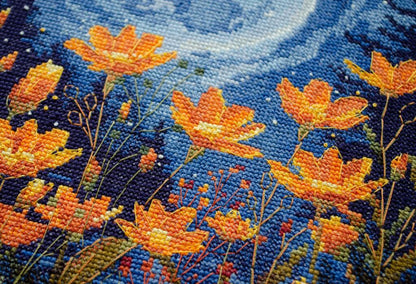 Counted Cross Stitch Kit "Night flowers" DIY by Abris Art