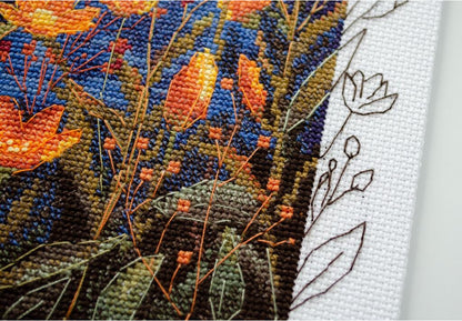 Counted Cross Stitch Kit "Night flowers" DIY by Abris Art