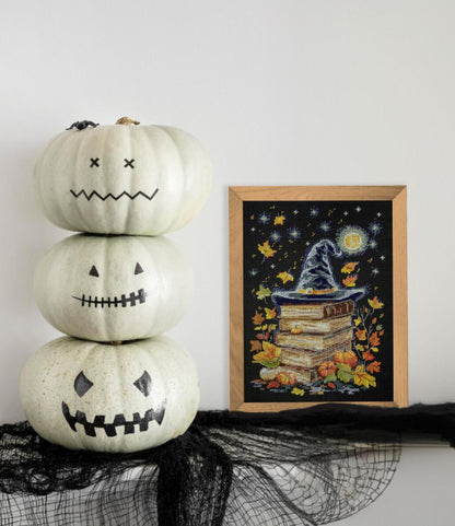Counted Cross Stitch Kit "Magic Pages Halloween" DIY by Abris Art