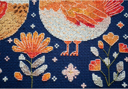 Counted Cross Stitch Kit "Chicken Friends" DIY by Abris Art