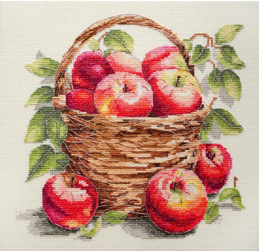 Counted Cross Stitch Kit Apples DIY Abris Art