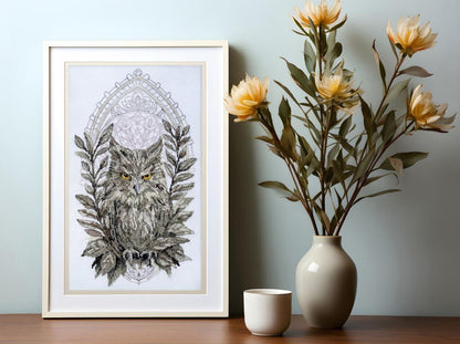 Counted Cross Stitch Kit "Owl" DIY by Abris Art