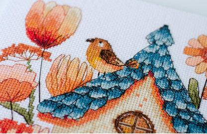 Counted Cross Stitch Kit "Little bird" DIY by Abris Art