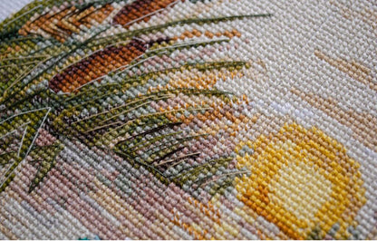 Counted Cross Stitch Kit "Evening Swim" DIY by Abris Art