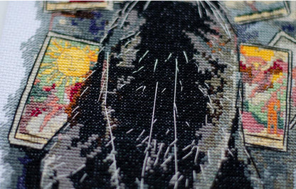Counted Cross Stitch Kit "Black cat" DIY by Abris Art