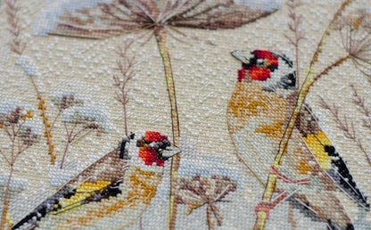 Counted Cross Stitch Kit "Winter birds" DIY by Abris Art