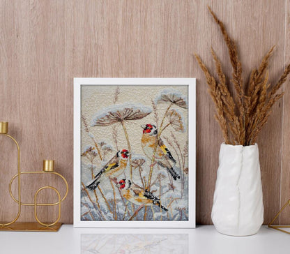 Counted Cross Stitch Kit "Winter birds" DIY by Abris Art
