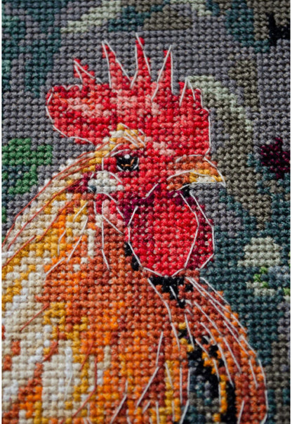 Counted Cross Stitch Kit "Rooster in the Yard" DIY by Abris Art