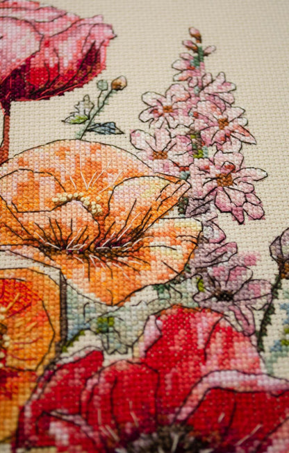 Counted Cross Stitch Kit "Meadow flowers" DIY by Abris Art