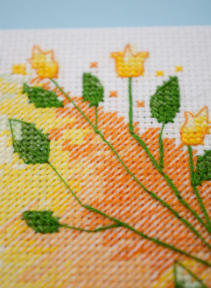 Counted Cross Stitch Kit "Blue lizard" DIY by Abris Art