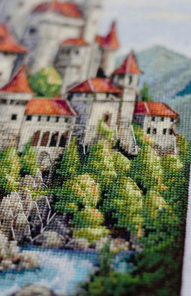 Kreuzstichset „Gänse“ zum Selbermachen, unbedruckte Leinwand, gezählt