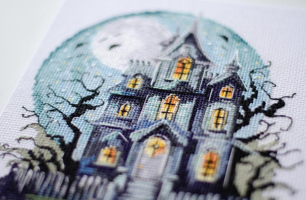 Counted Cross Stitch Kit "Haunted House" DIY by Abris Art