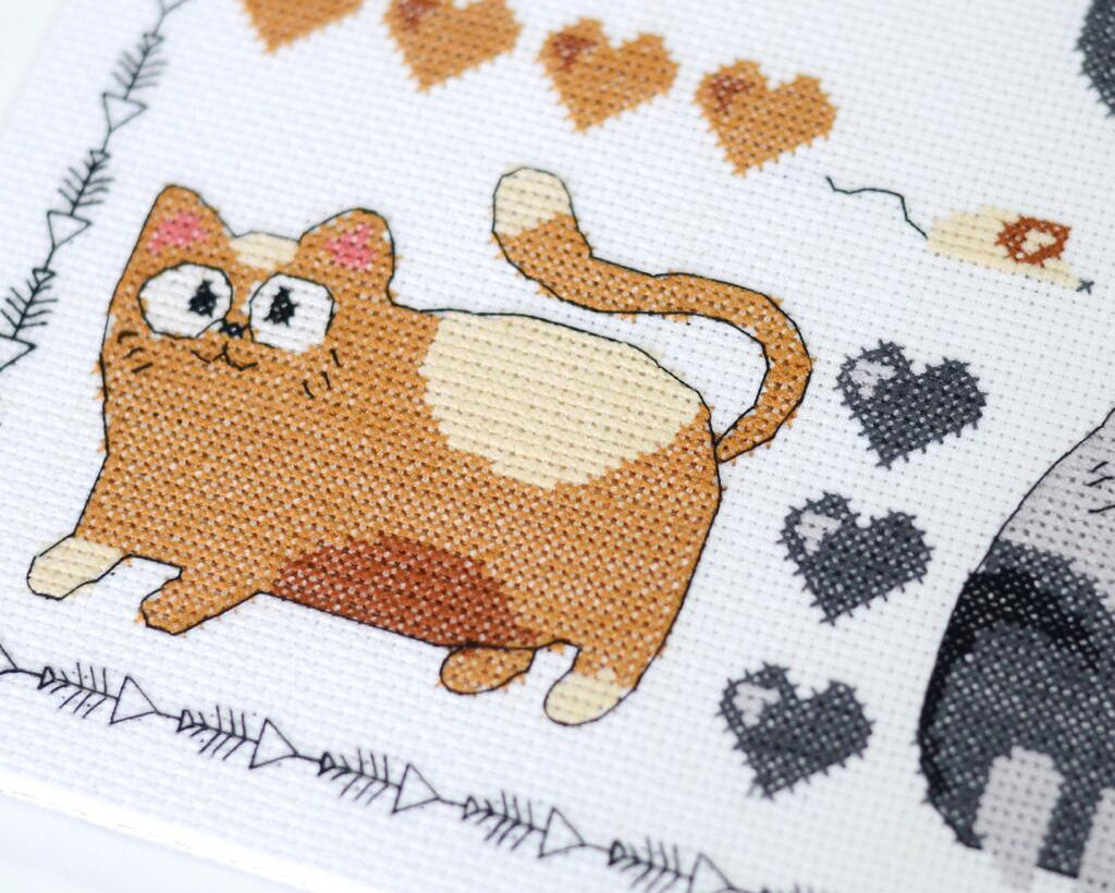 Counted Cross Stitch Kit "Cats" DIY by Abris Art