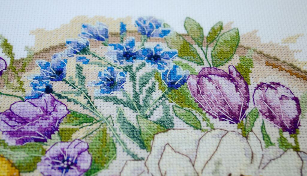 Counted Cross stitch kit "Summer flowers" DIY by Abris Art
