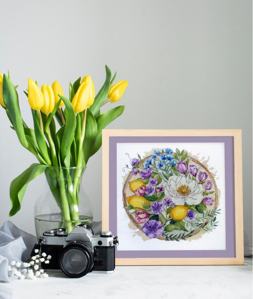 Counted Cross stitch kit "Summer flowers" DIY by Abris Art