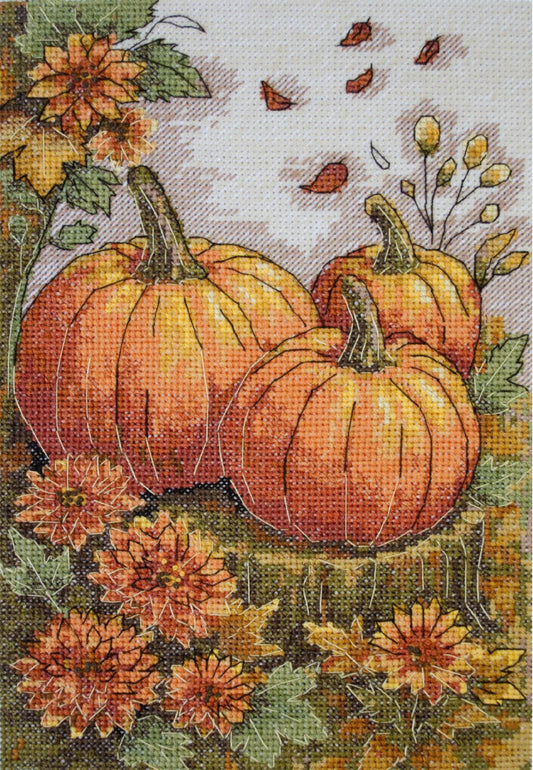 Counted Cross stitch kit Pumpkins DIY Abris Art