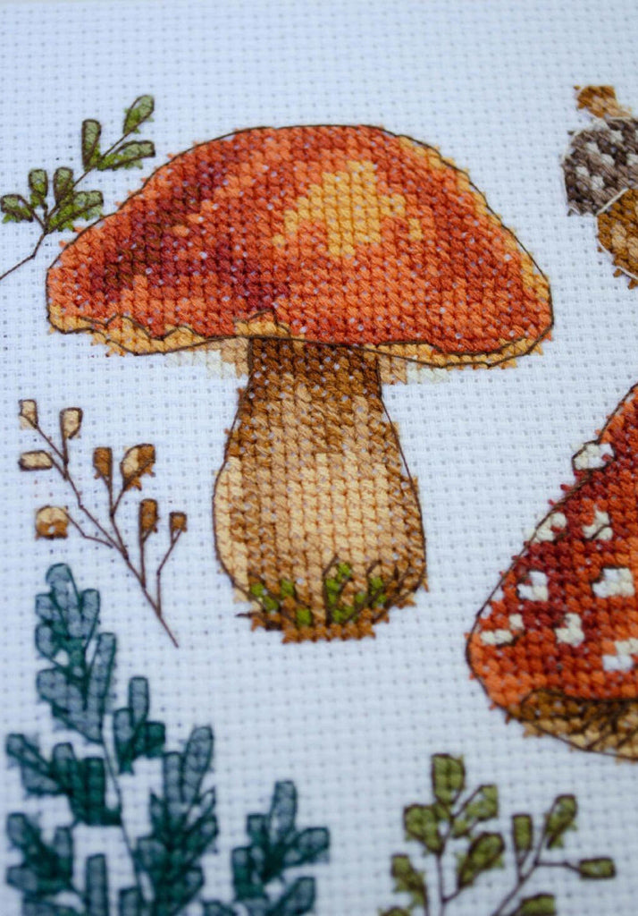 Counted Cross stitch kit "Mushrooms" DIY by Abris Art