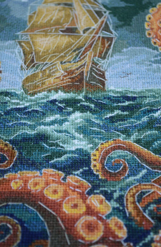 Kreuzstichset „Auf einer Welle des Abenteuers“ zum Selbermachen, Abris Art