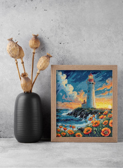 Counted Cross Stitch Kit "Lighthouse" DIY by Abris Art