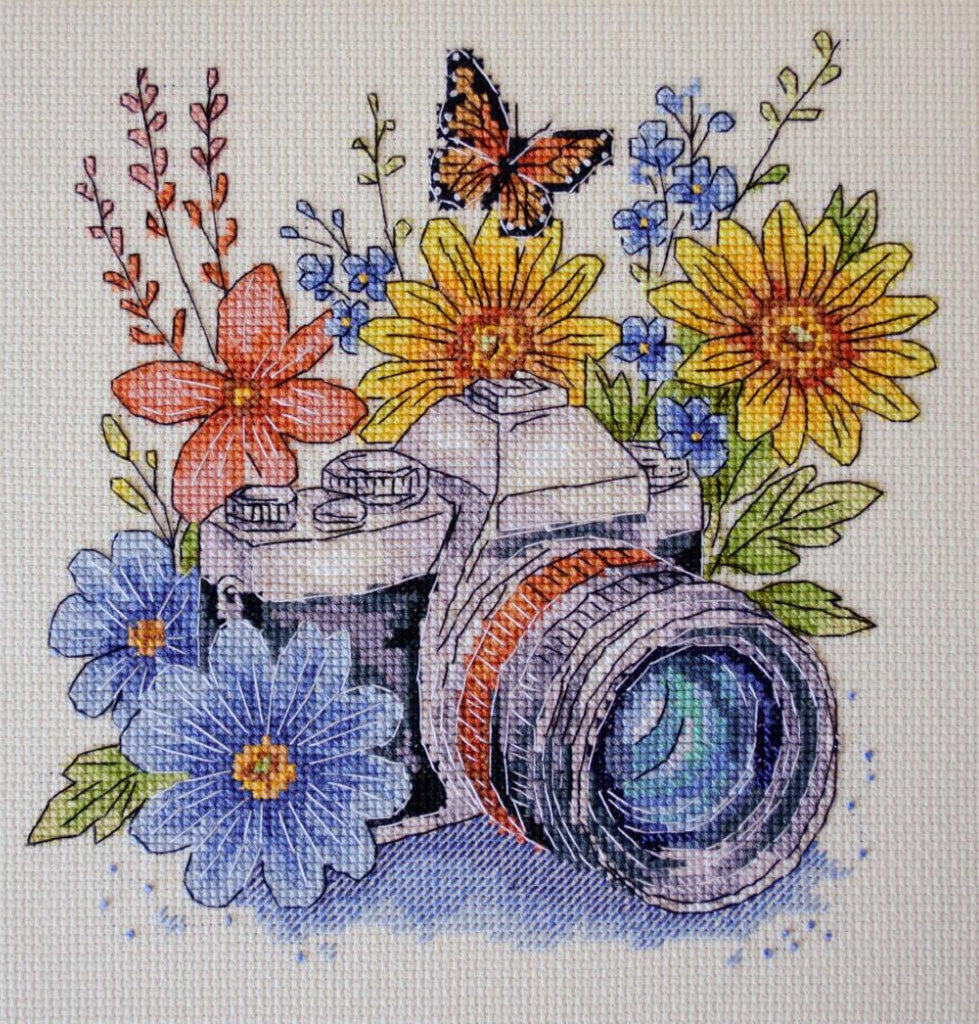 Counted Cross stitch kit Summer flowers DIY Abris Art