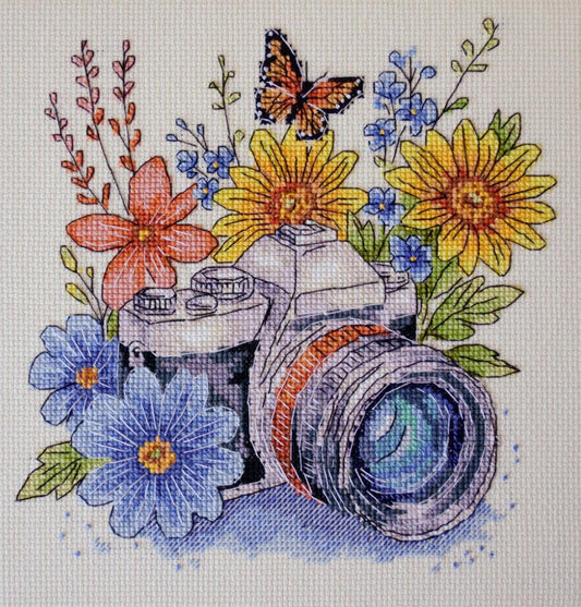 Counted Cross stitch kit Summer flowers DIY Abris Art