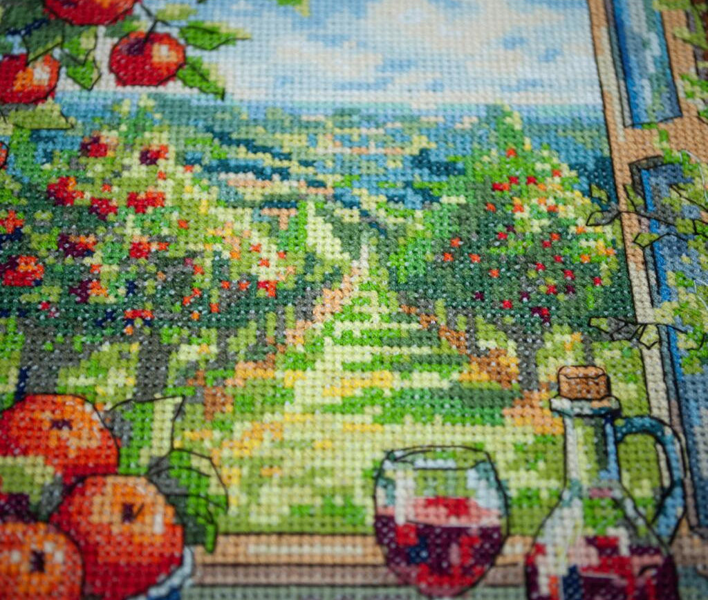 Counted Cross stitch kit "In Apple Paradise" DIY by Abris Art