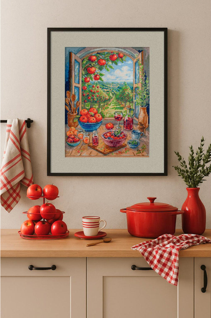 Counted Cross stitch kit "In Apple Paradise" DIY by Abris Art