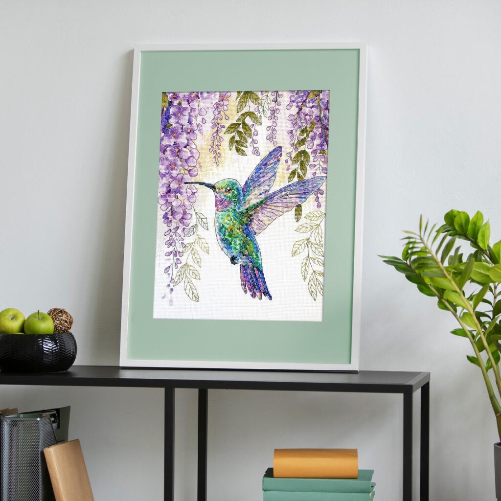 Counted Cross stitch kit "Flight of the Hummingbird" DIY by Abris Art
