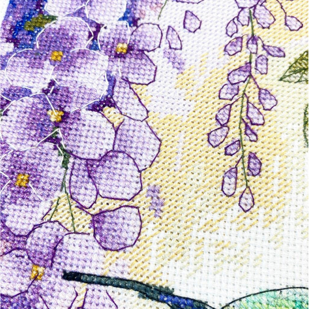 Kreuzstichset „Gänse“ zum Selbermachen, unbedruckte Leinwand, gezählt