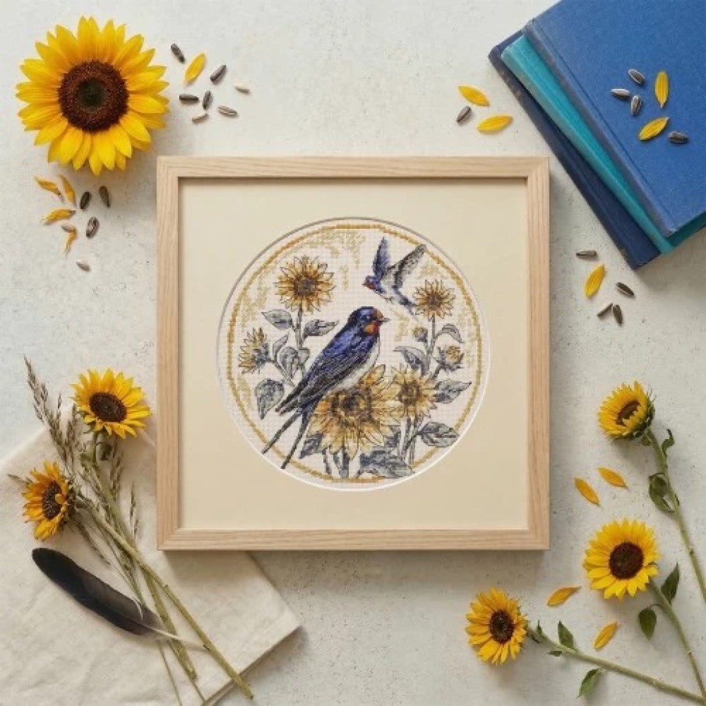 Counted Cross stitch kit "Swallow Melody" DIY by Abris Art