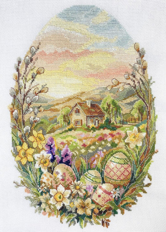 Counted Cross stitch kit Easter DIY Abris Art