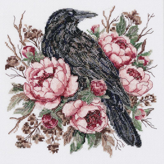 Counted Cross Stitch Kit Black Raven DIY Abris Art