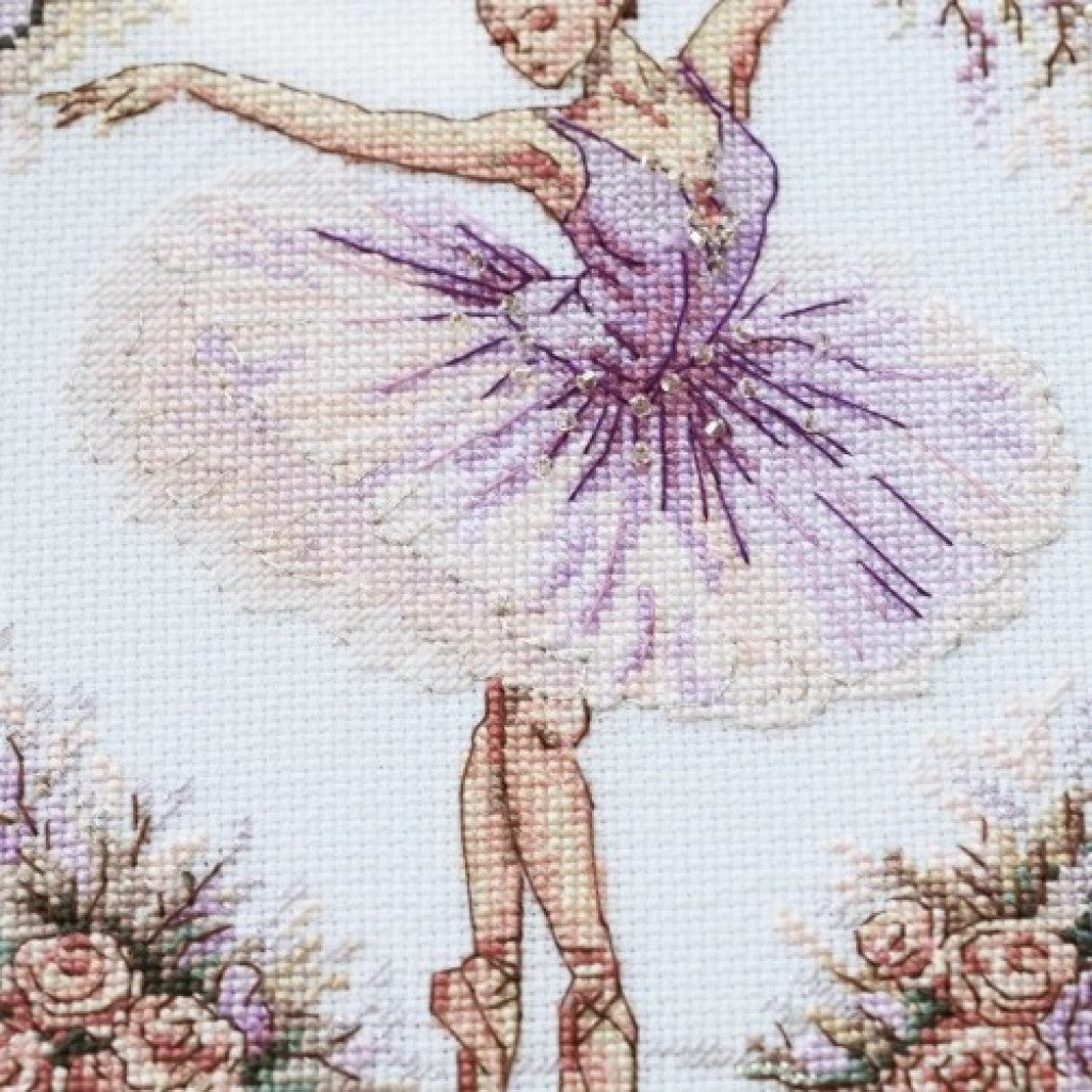 Kit de point de croix compté Oies DIY Toile non imprimée
