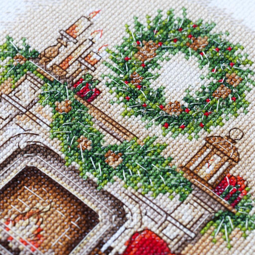 Kit de point de croix compté Oies DIY Toile non imprimée