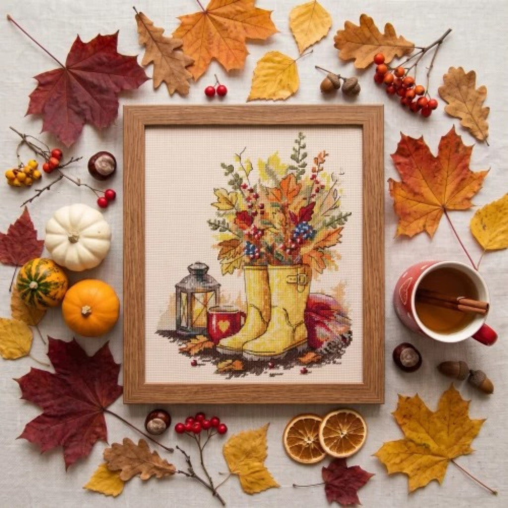 Counted Cross stitch kit "While It Rains" DIY by Abris Art